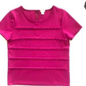 J Crew Pink Short Sleeve Top
